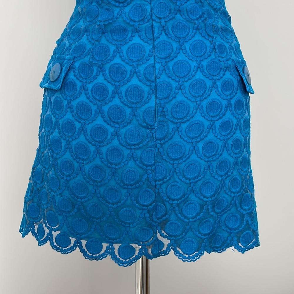 BeBe perfect weekend boatneck eyelet dress, blue size XS - Picture 5 of 9